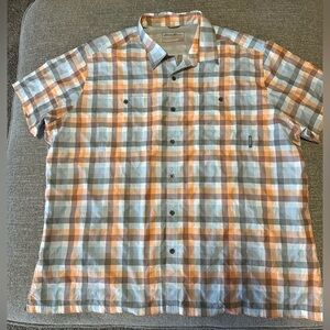 Eddie Bauer Mens Short Sleeve Button Up Shirt Size 2XL Pre-owned